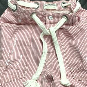 Free People pinstriped barrel pant